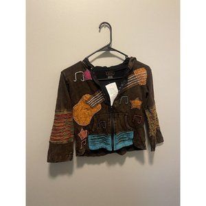 Rising International NEPAL Children's COTTON HOODIE Jacket GUITAR- New W/ Tag